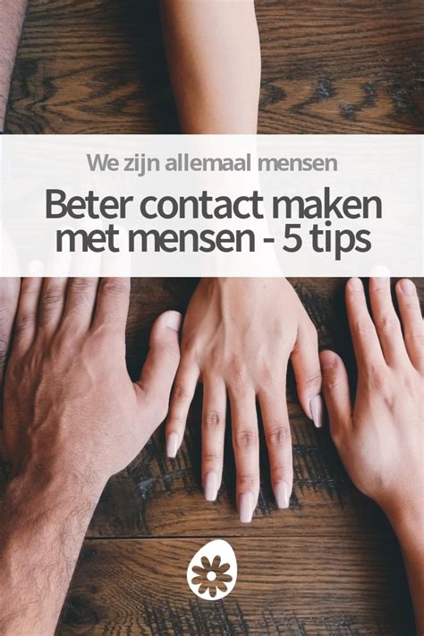 Beter contact maken met mensen